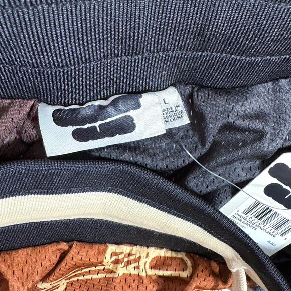 •NWT• SECRET CLUB OVERSIZED MONOGRAM
MESH SHORTS Large Gold/Brown • NEW - Picture 6 of 15